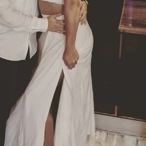 Elegant White Maxi Skirt And Top